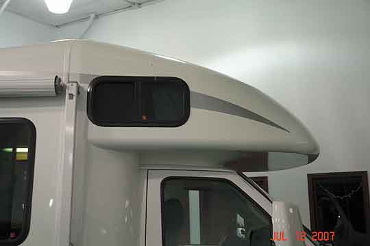 This is a side view of the new cabover area of the new body style.