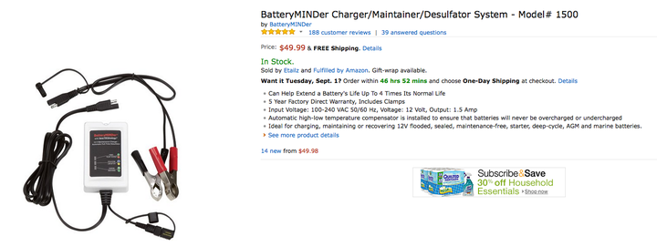 Battery MINDer Model #1500