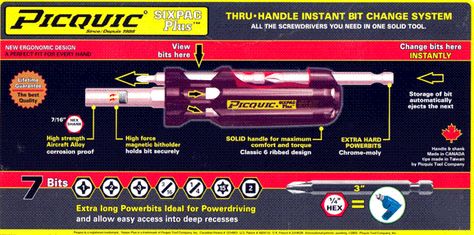 Picture of Picquic X-7 Tool - formerly called the SIXPAC PLUS