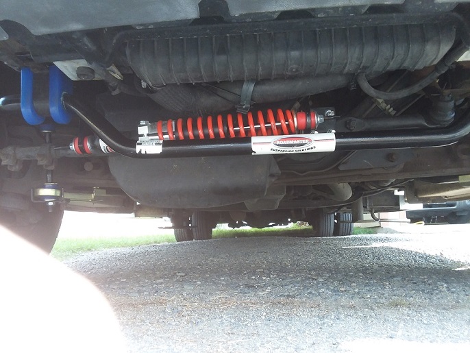 Roadmaster Sway Bar and Steering Stabilizer Installed